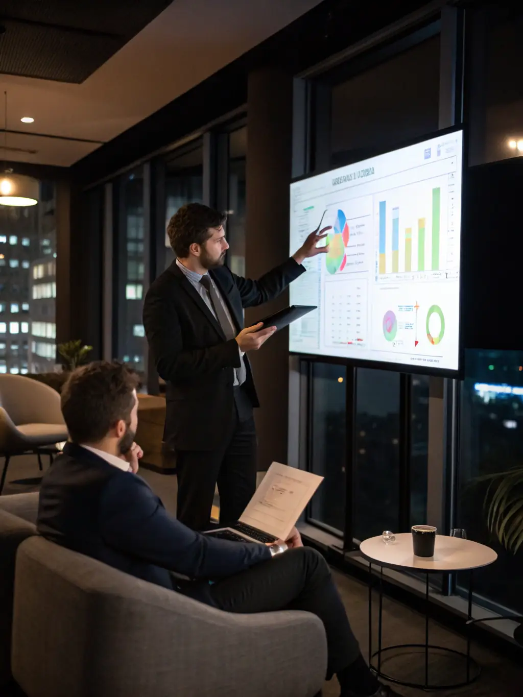 A Frixals consultant providing strategic advice to a client, highlighting the value of expert guidance and tailored solutions.