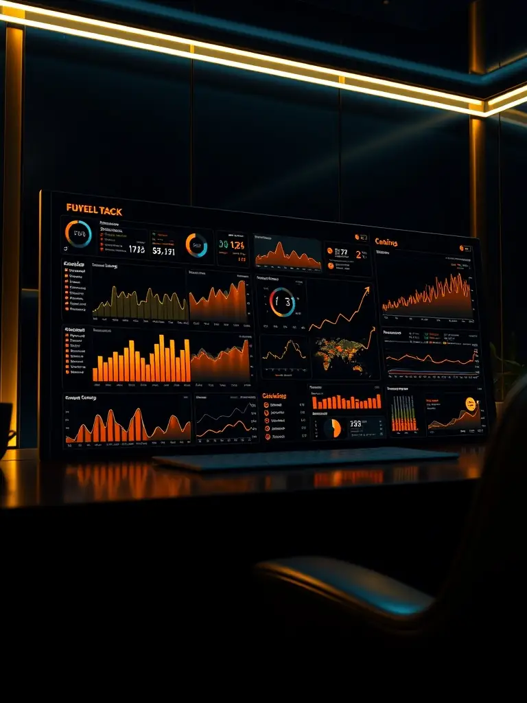 A sleek, modern interface of a custom-built dashboard displaying real-time analytics and key performance indicators for a client's business, showcasing Frixals' technical solutions.